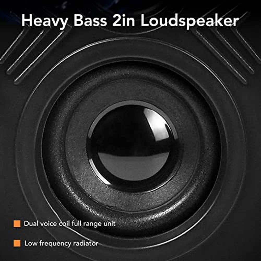 Computer Speakers: Zunate USB 2.0 Deep Bass Adjustable – Close-up Detail
