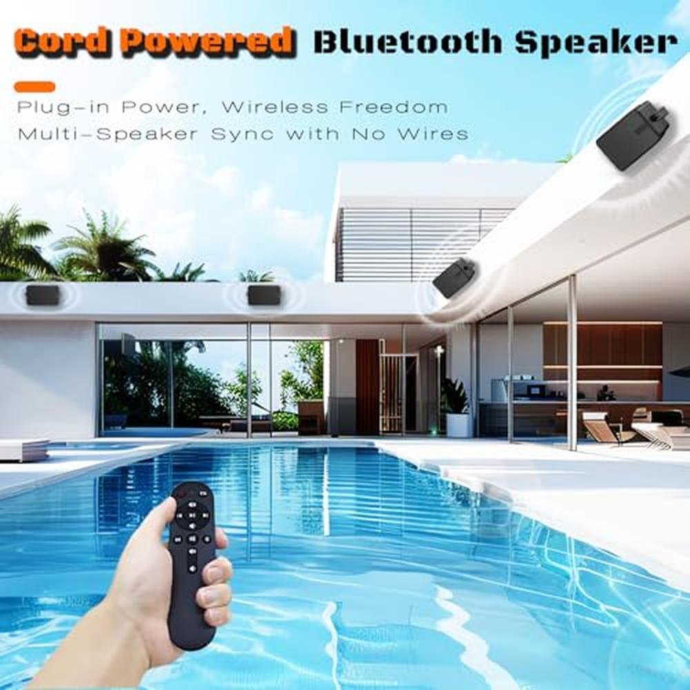 Speakers ZYUWM: ZYUWM 400W AC-Powered Outdoor Bluetooth – Side View