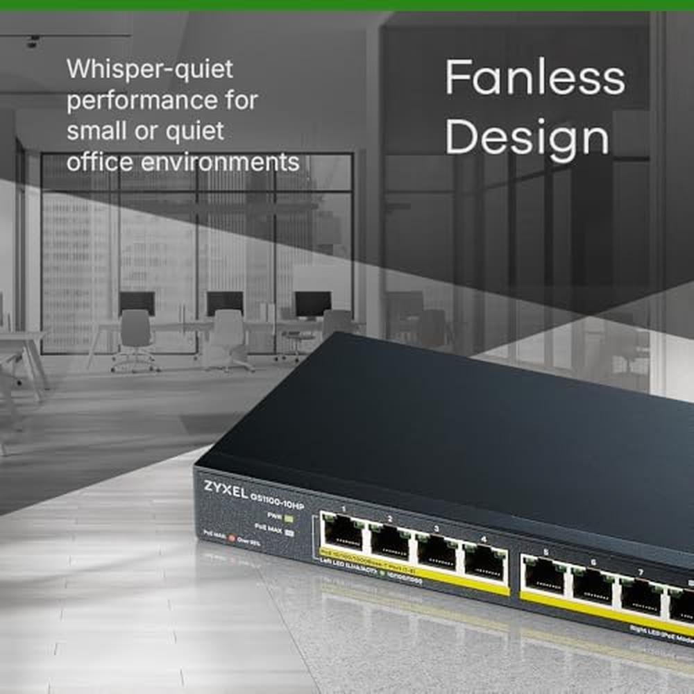 Zyxel 10-Port Gigabit Unmanaged Switch – In Use