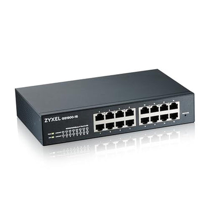 Zyxel Port: Zyxel GS1900-16 16-Port Gigabit Ethernet Switch – Front View