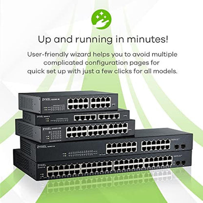 Zyxel Port: Zyxel GS1900-16 16-Port Gigabit Ethernet Switch – In Use