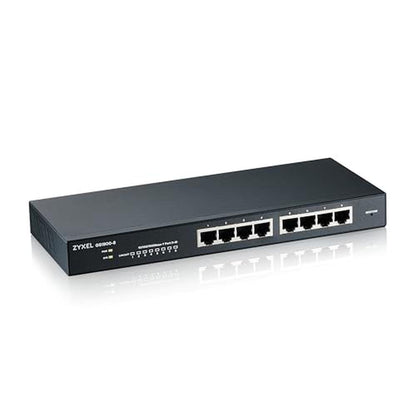 Zyxel Port: Zyxel GS1900-8 8-Port Gigabit Ethernet Switch – Front View