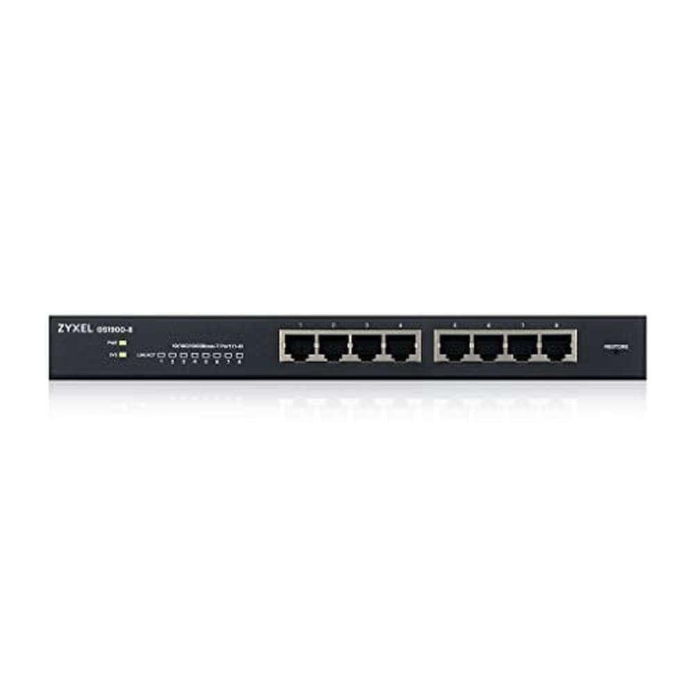 Zyxel Port: Zyxel GS1900-8 8-Port Gigabit Ethernet Switch – Side View