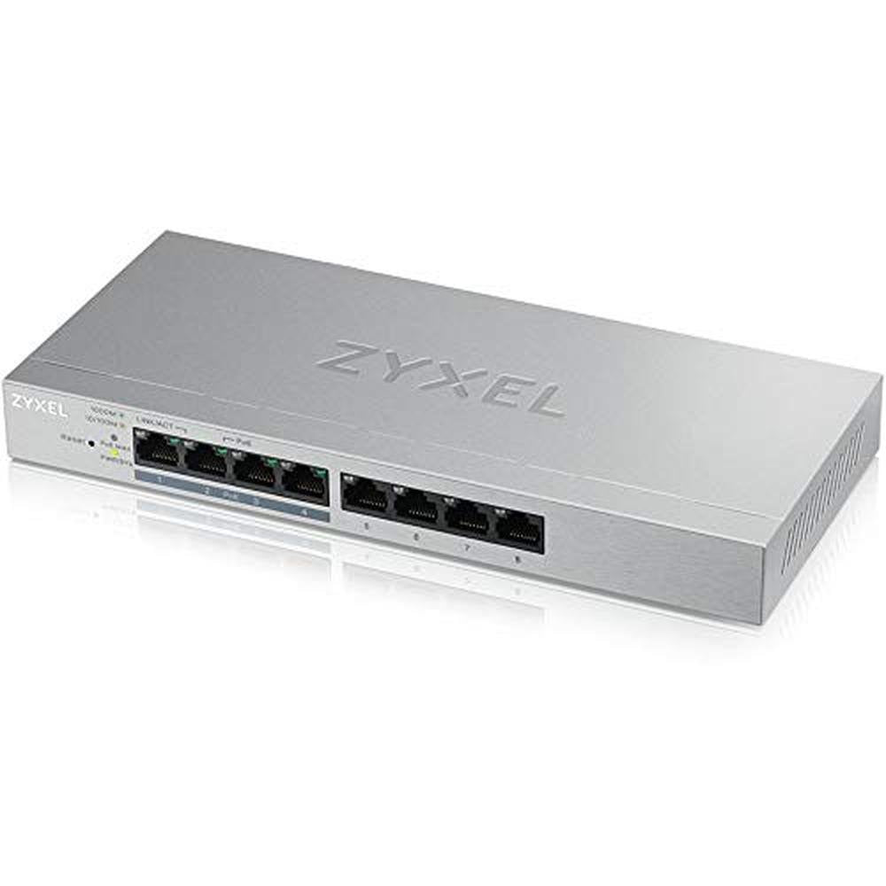 Ethernet PoE: Zyxel GS1200-8HPv2 8-Port Gigabit Ethernet – Front View