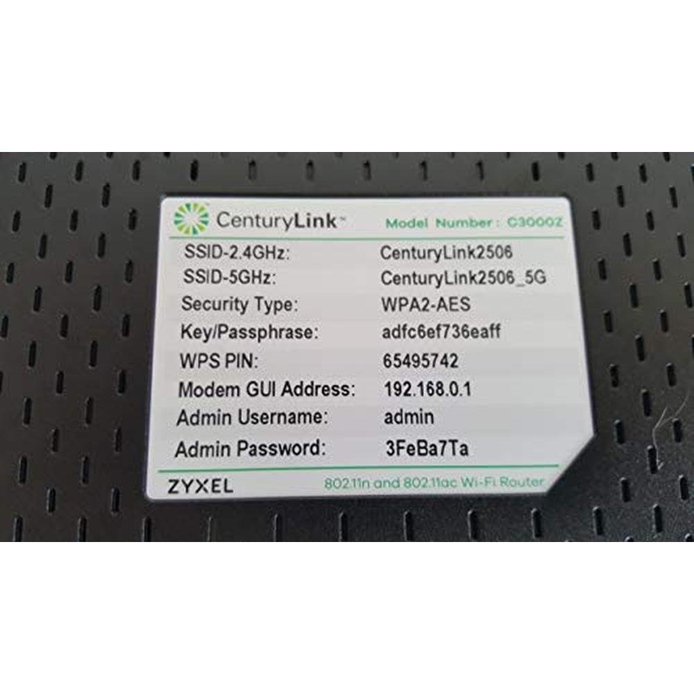 ZyXEL C3000Z Modem CenturyLink – Packaging