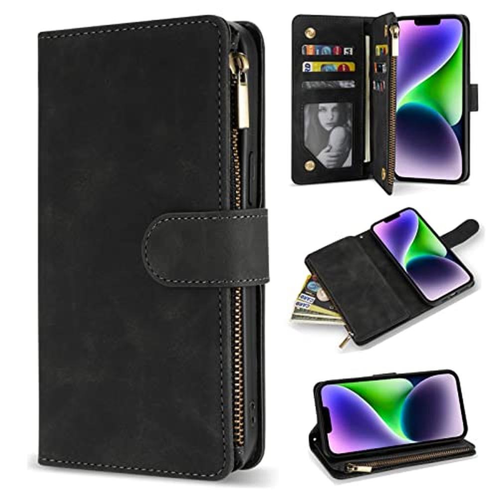 iPhone Plus Case: ZZXX iPhone 14 Plus Wallet Case with RFID – Front View