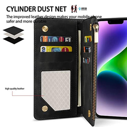 iPhone Plus Case: ZZXX iPhone 14 Plus Wallet Case with RFID – Side View